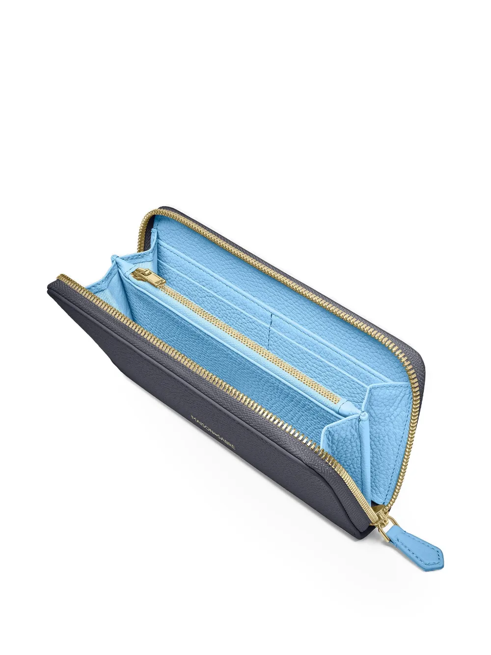 MAISON de SABRÉ zip leather long wallet Grijs