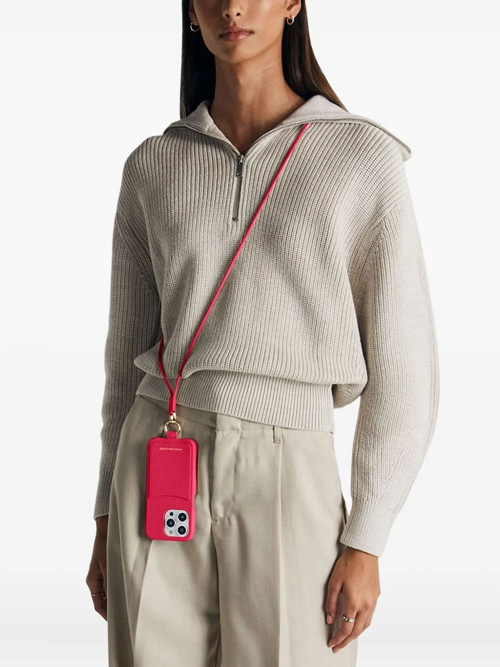 Maison De Sabre Iphone 14 Pro Sling Card Slot Phone Case In Blue