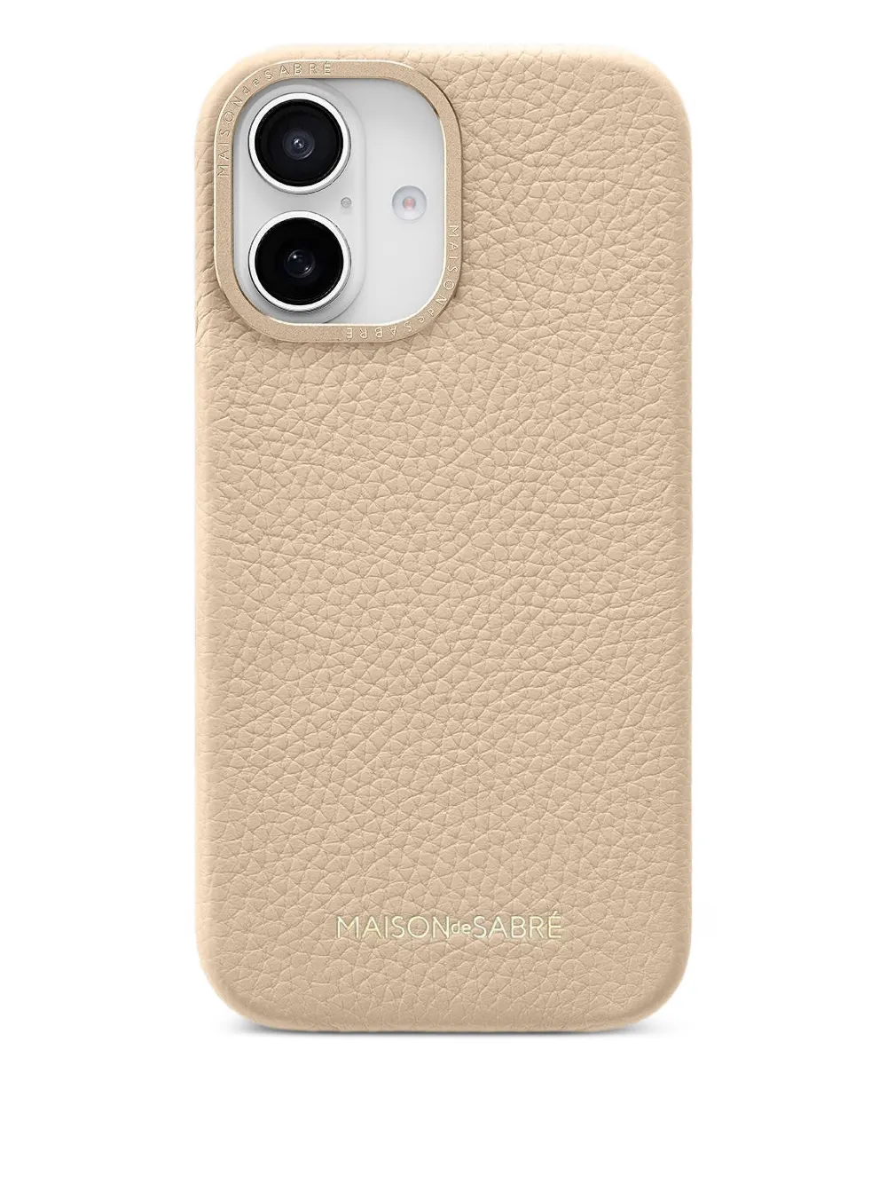 Maison De Sabre Iphone 16 Leather Phone Case In Neutral