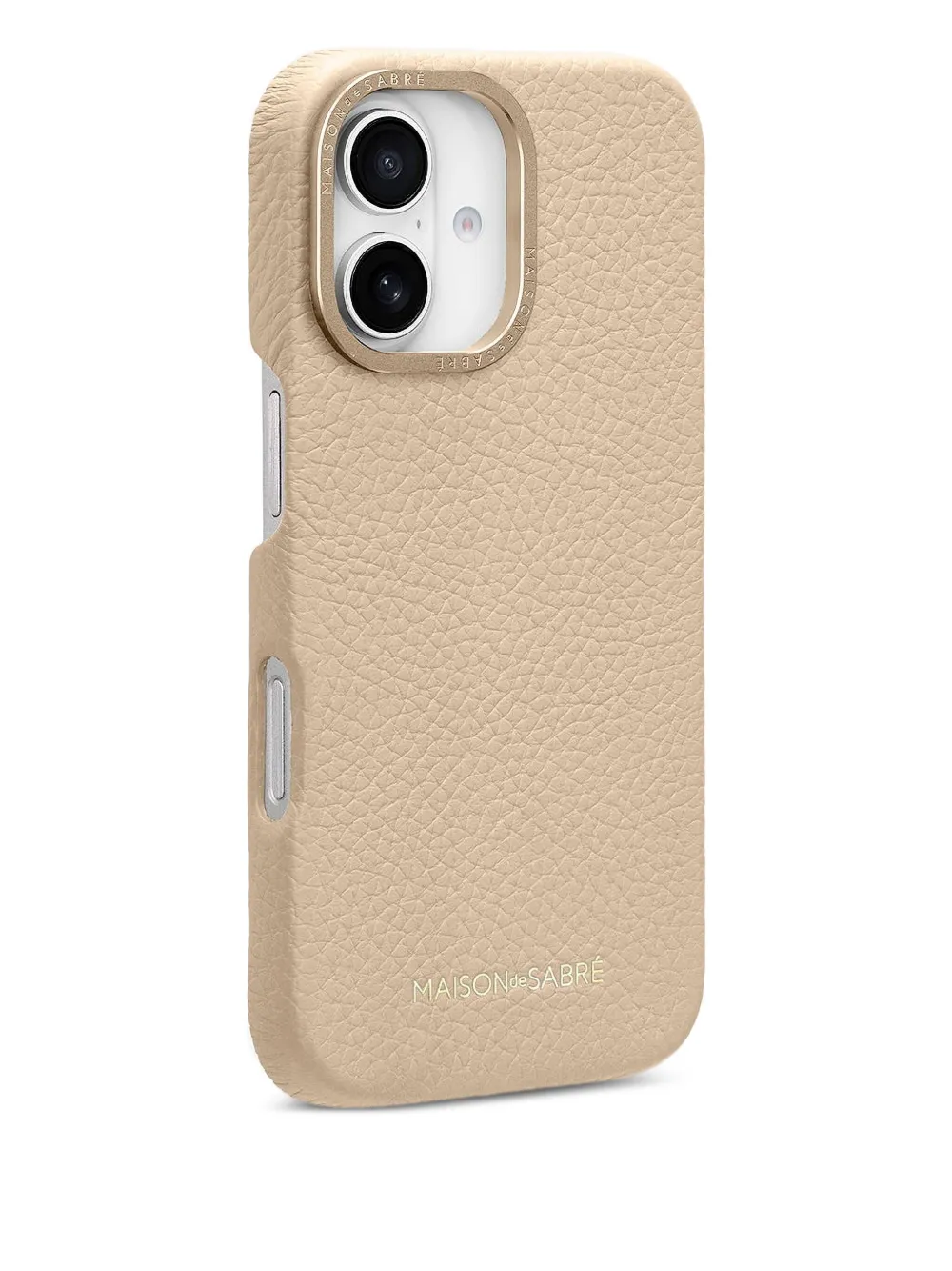 Maison De Sabre Iphone 16 Leather Phone Case In Neutral