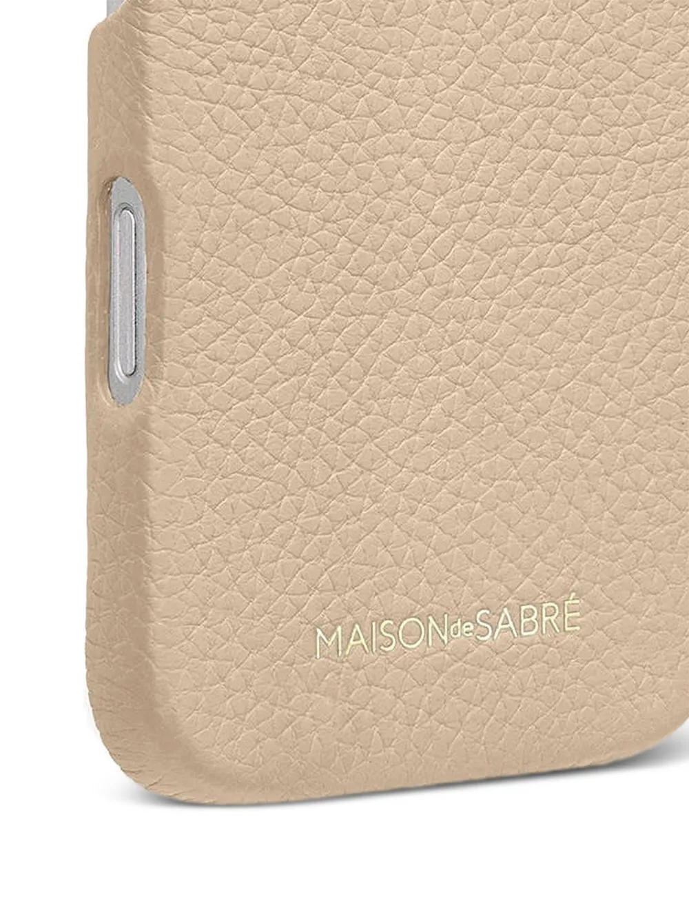 Maison De Sabre Iphone 16 Leather Phone Case In Neutral