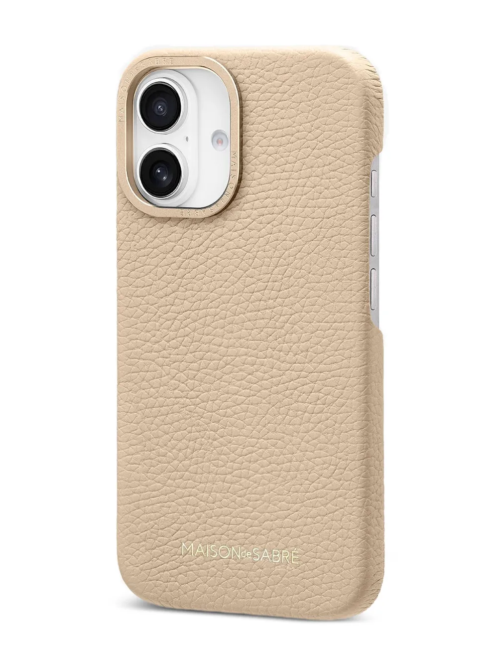 Maison De Sabre Iphone 16 Leather Phone Case In Neutral