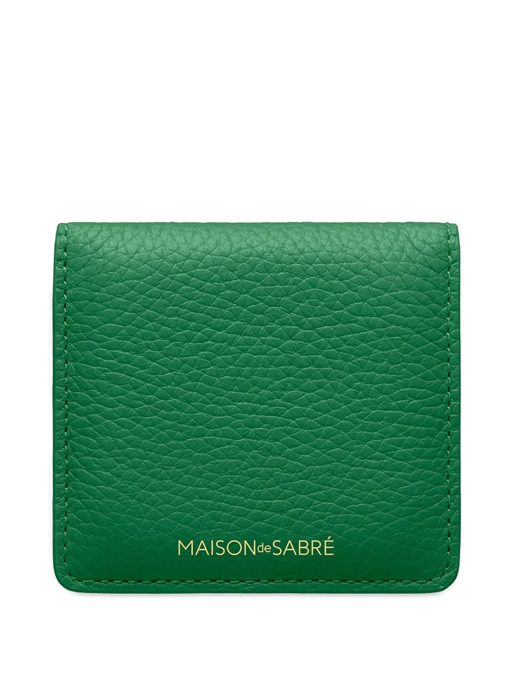 MAISON de SABRÉ magnetic leather compact mirror | Green | Image 1