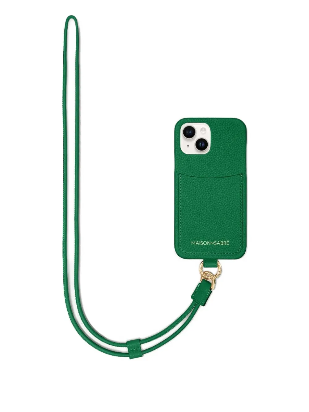 Maison De Sabre Iphone 14 Card-slot Sling Phone Case In Green