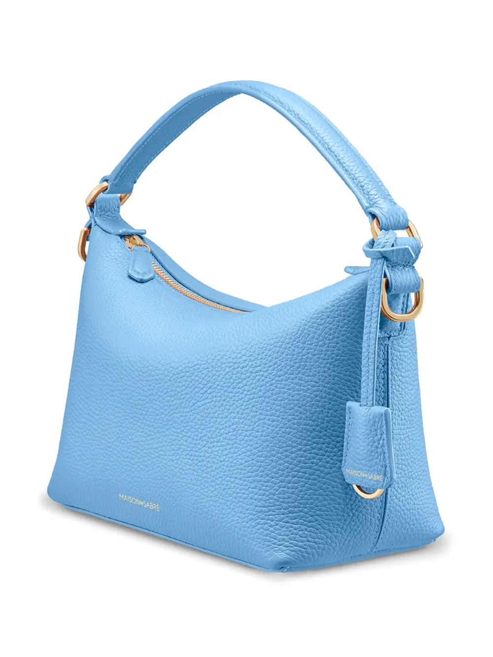 MAISON de SABRÉ Leren hobo met gewatteerd handvat Blauw