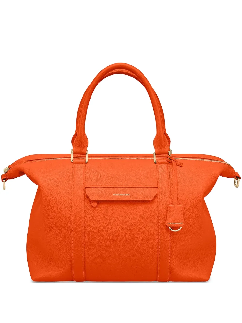 MAISON de SABRÉ full-grain leather weekender bag | Orange | Image 1