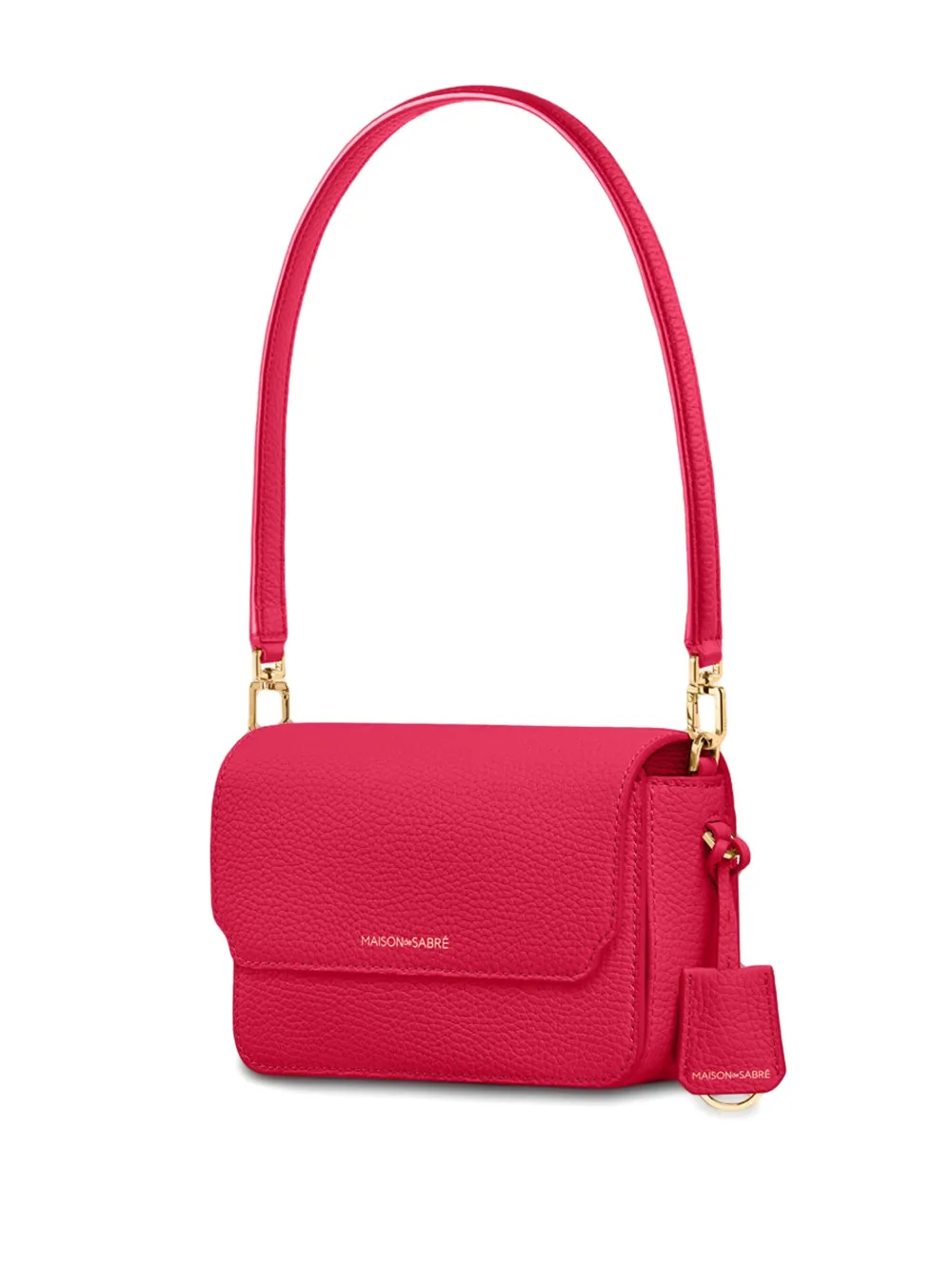 MAISON de SABRÉ Flap leren mini-schoudertas Roze