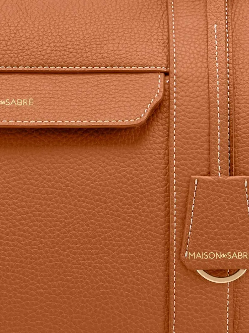 Maison De Sabre The Duffle Expandable Leather Bag In Brown