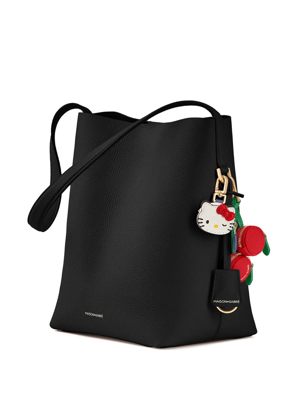 MAISON de SABRÉ Leren bucket-tas Zwart