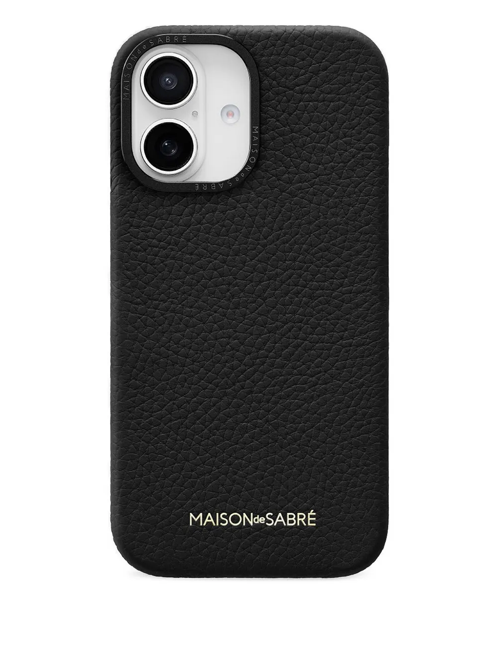 Maison De Sabre Iphone 16 Leather Camera Guard Phone Case In Black