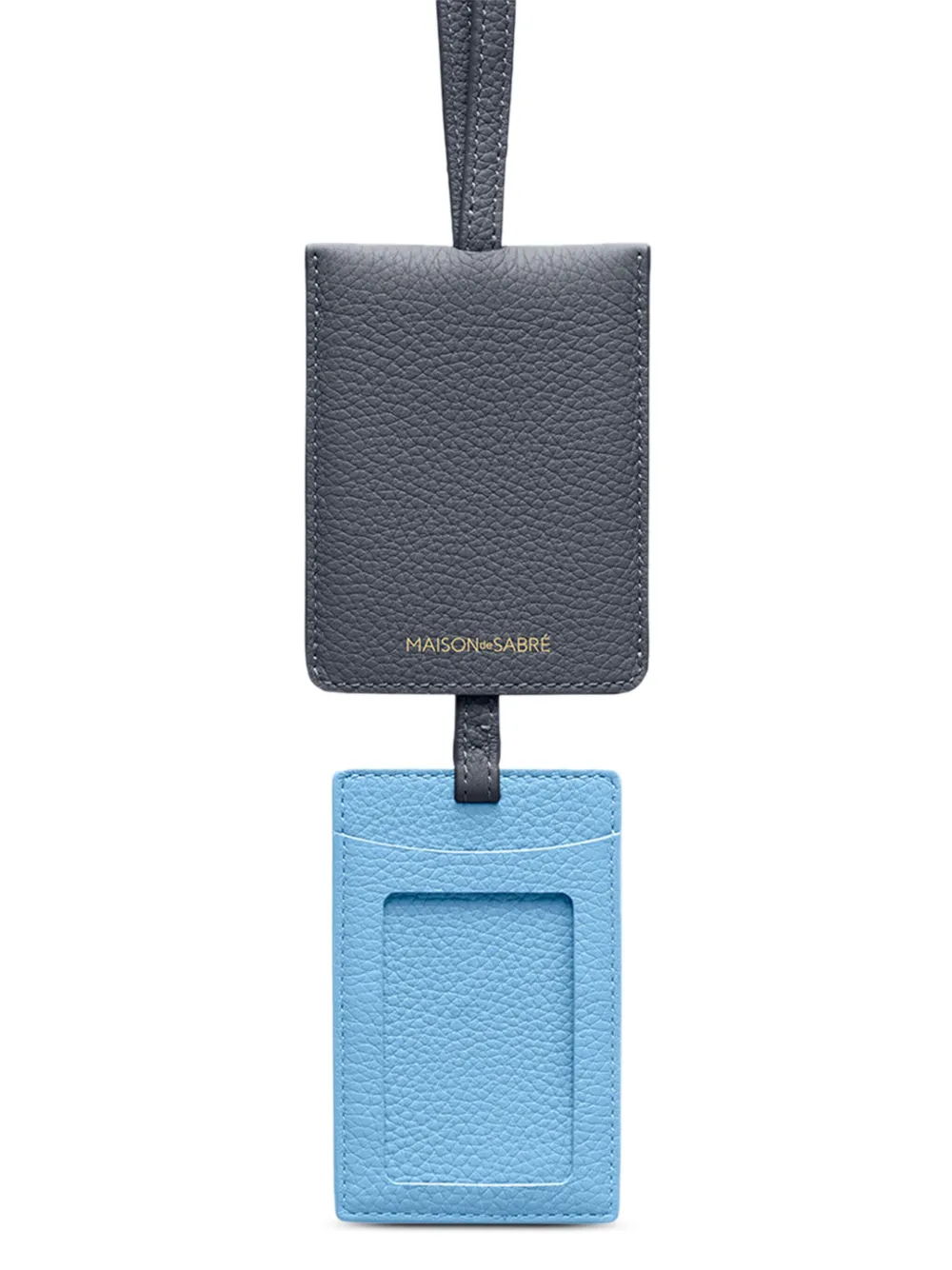 Maison De Sabré Leather Id Lanyard - Grey 