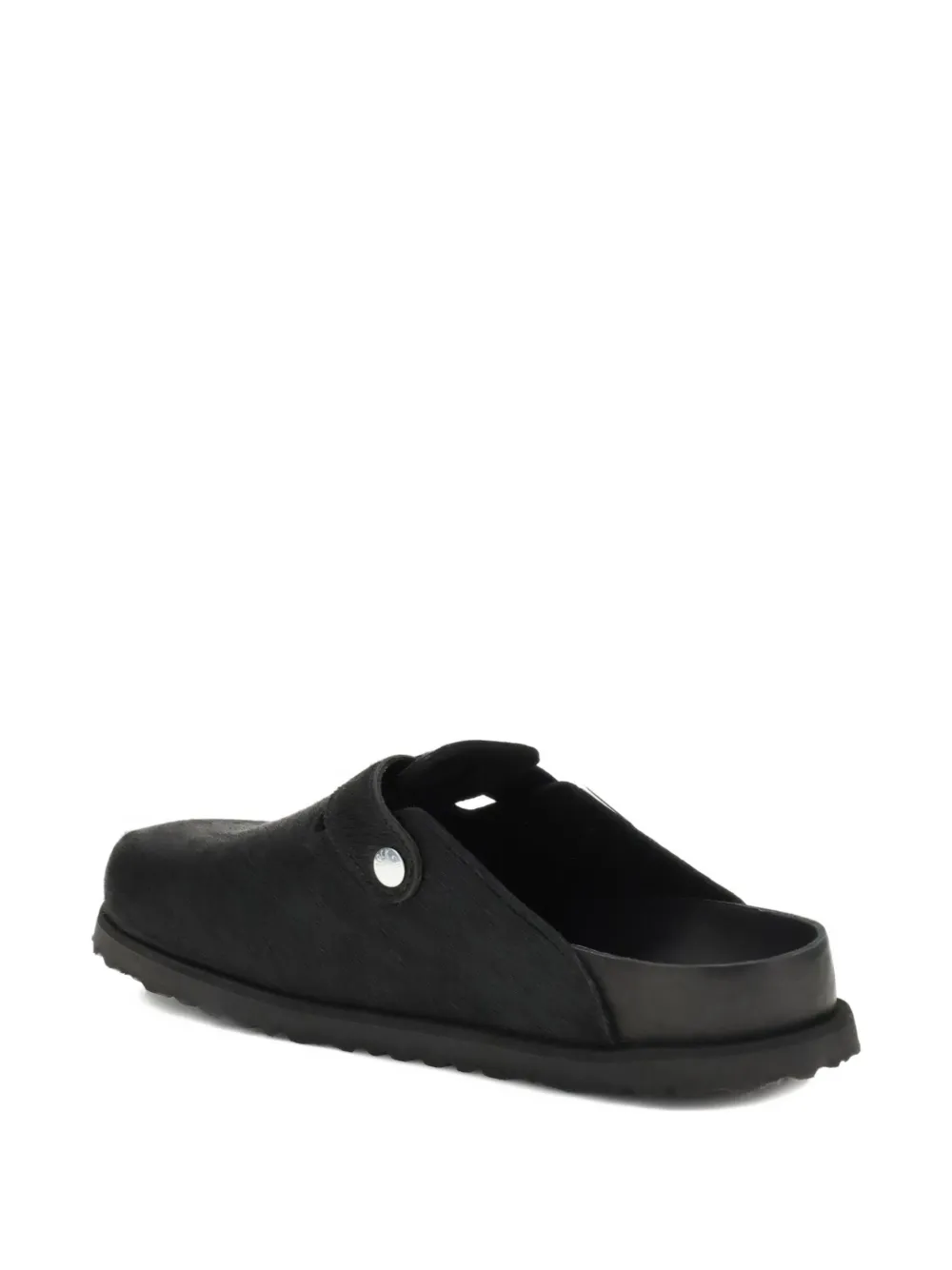 Birkenstock buckle-detail pony hair mules Zwart