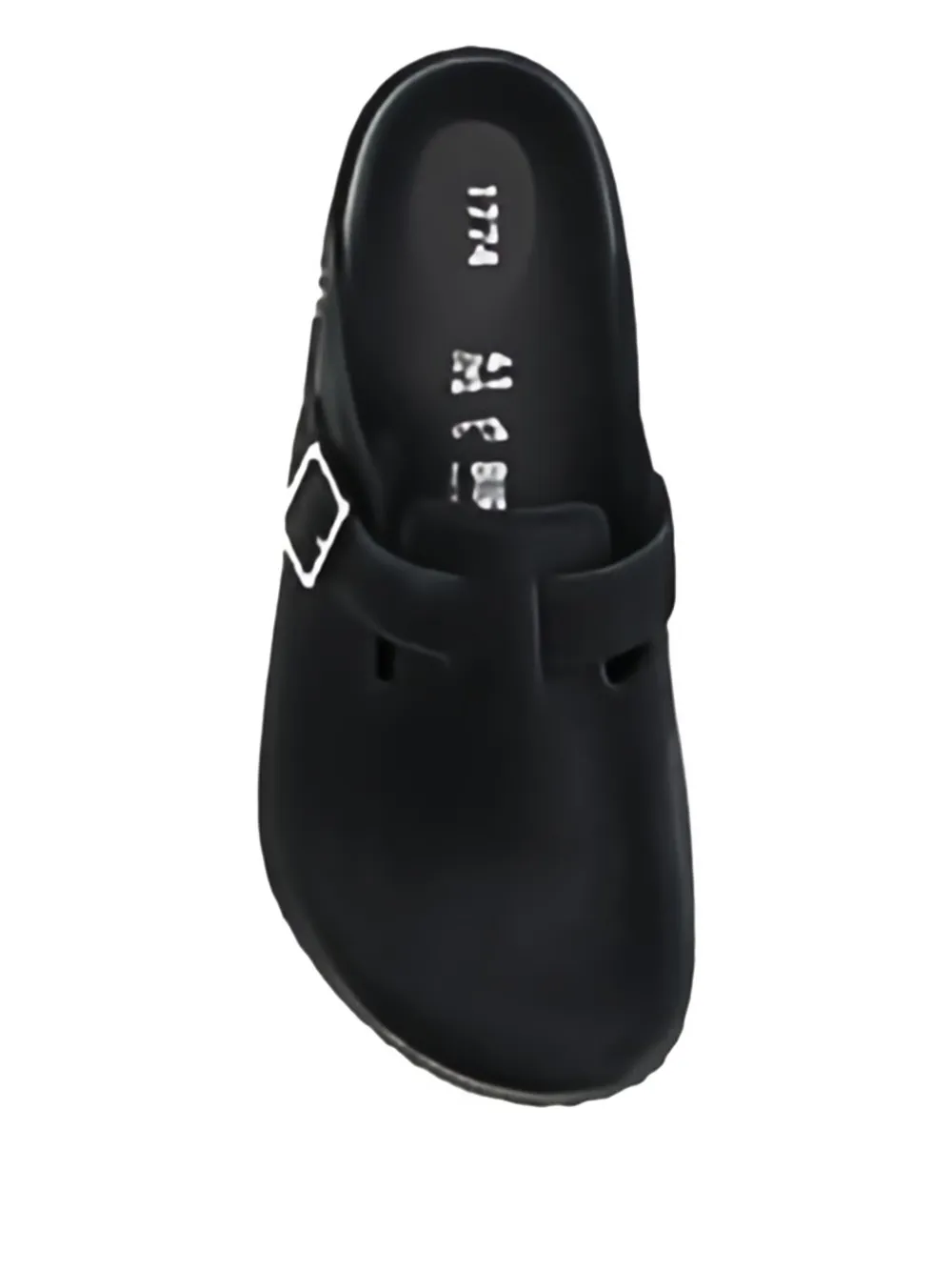 Birkenstock buckle-detail pony hair mules Zwart