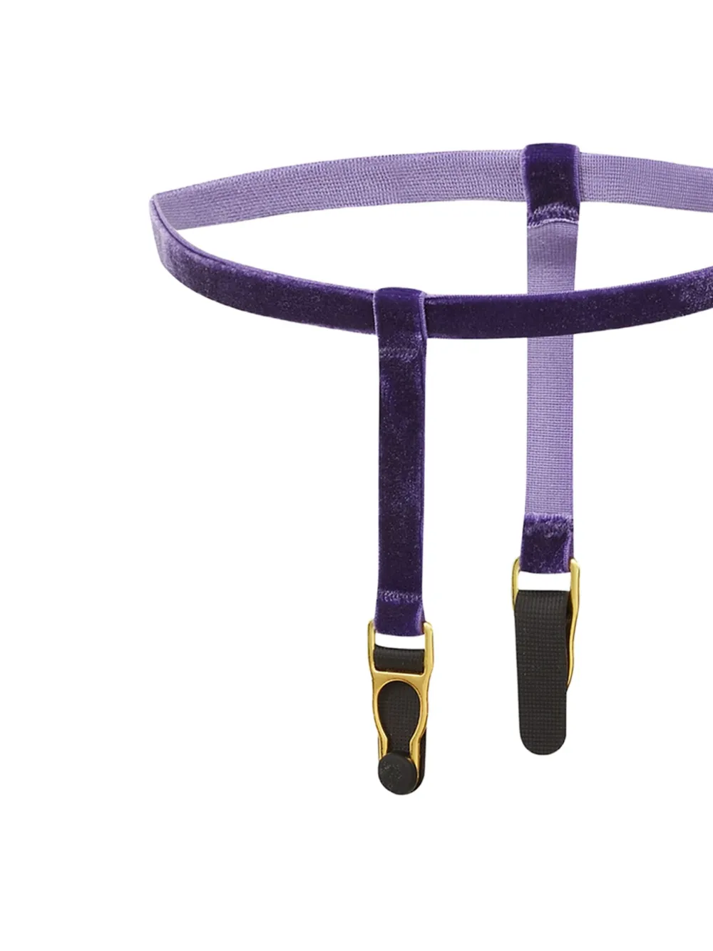 Maison Close Fluwelen jarretels Paars