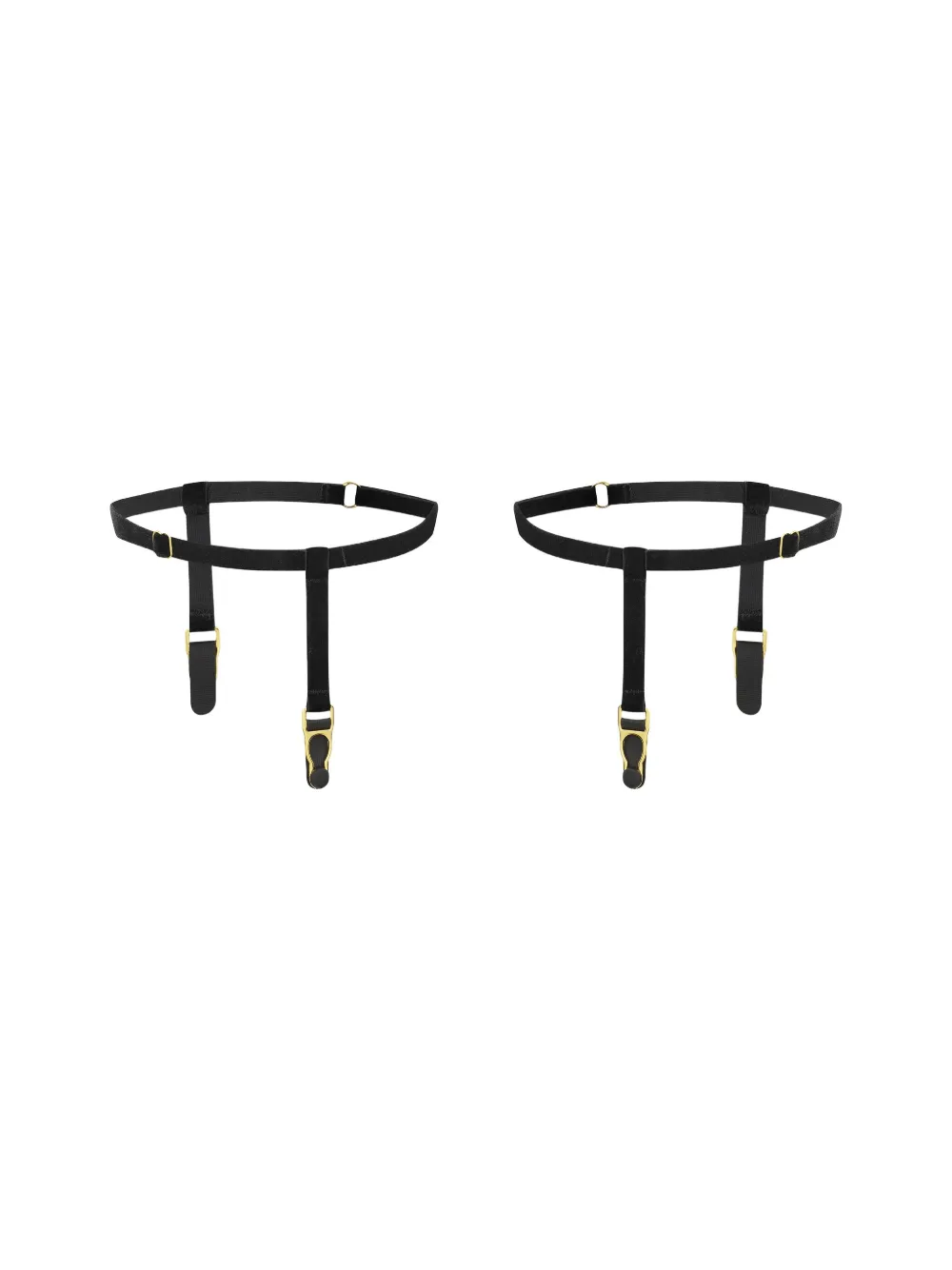 Maison Close Velvet Adjustable Garters In Black