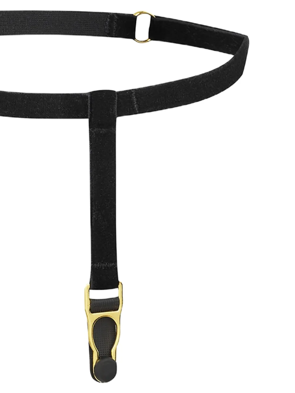 Maison Close Fluwelen verstelbare jarretels Zwart