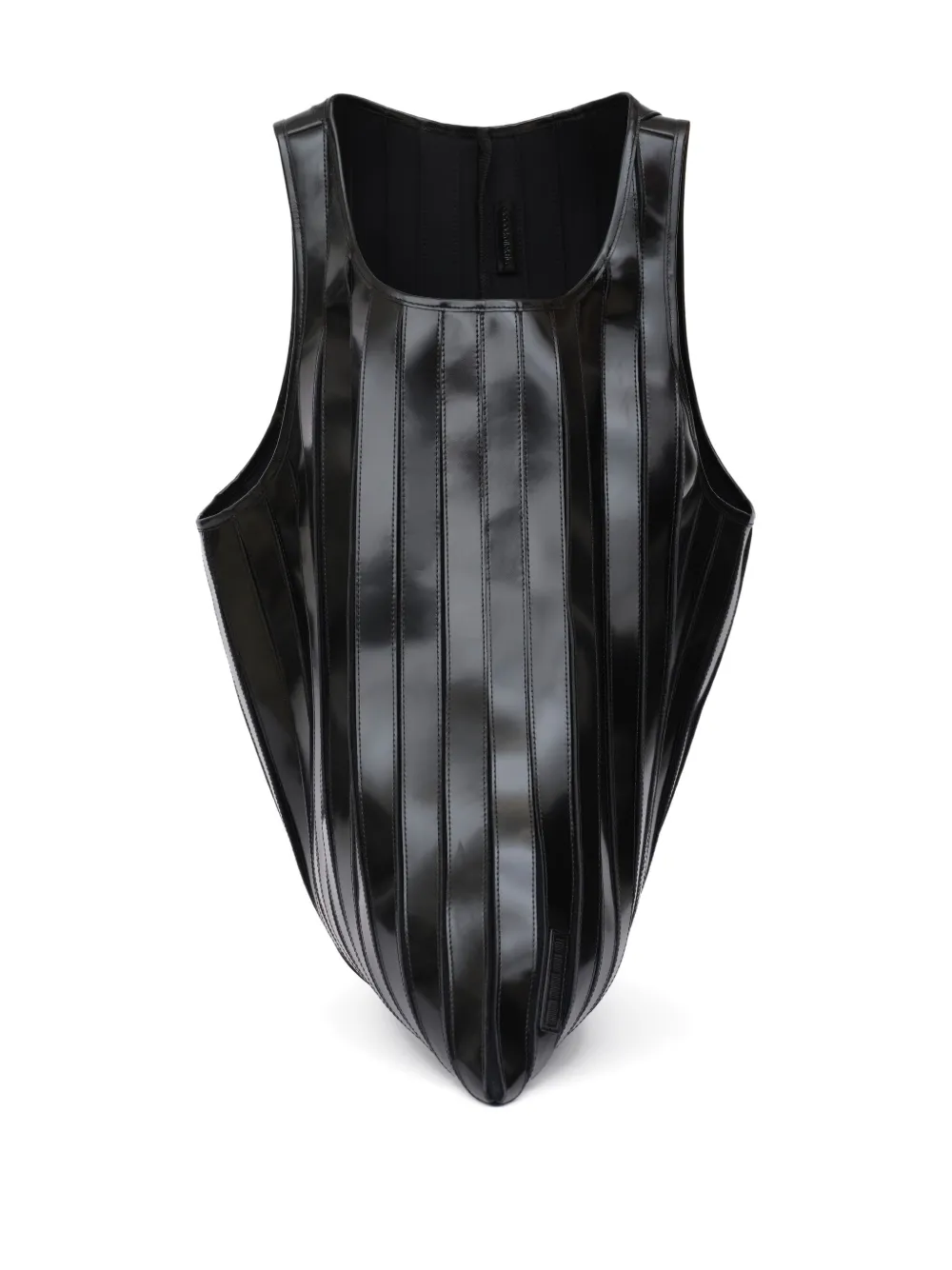 LGN LOUIS GABRIEL NOUCHI ribbed leather tote bag - Zwart