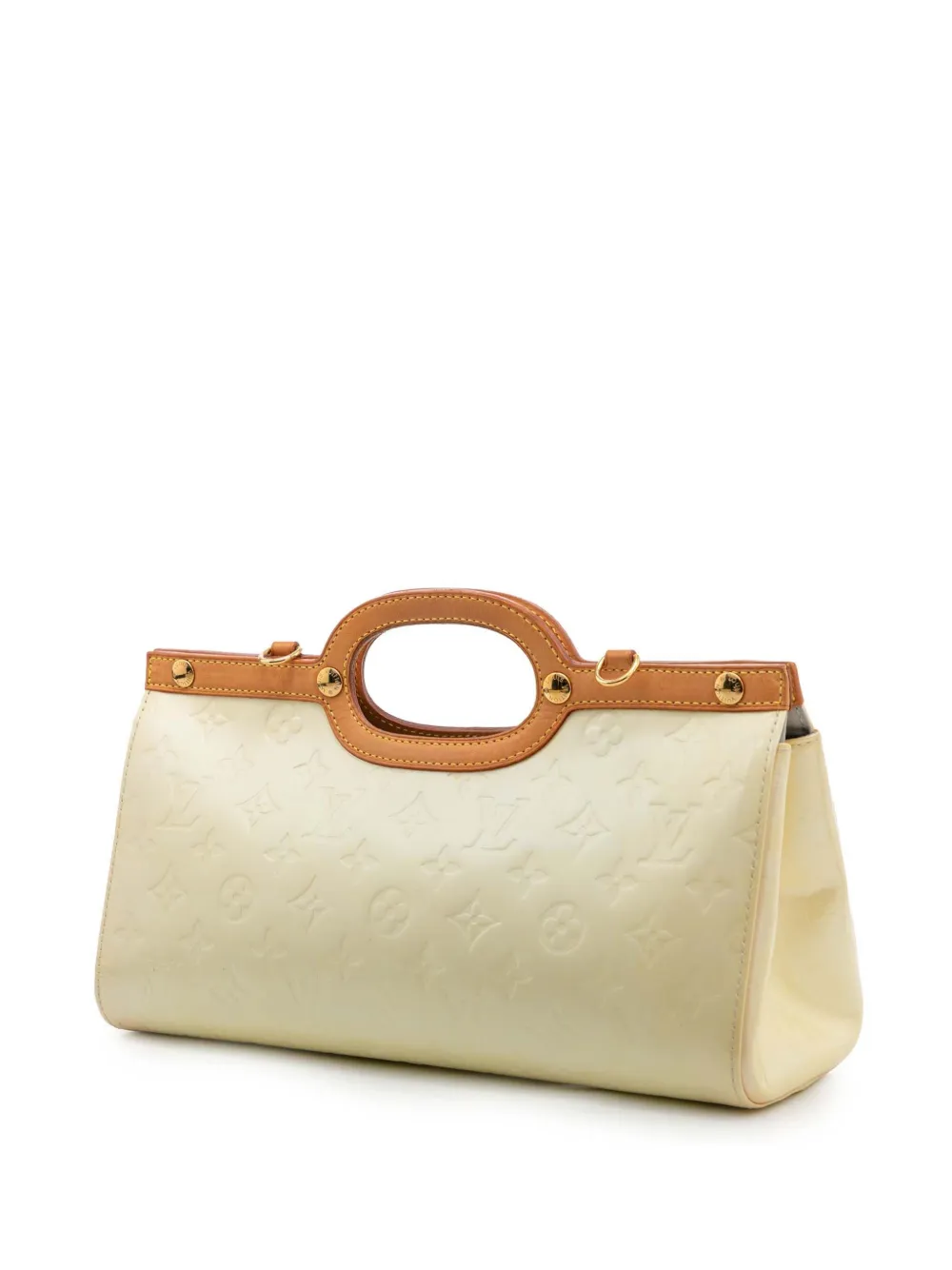 Pre-owned Louis Vuitton 2006 Monogram Vernis Roxbury Drive Satchel In Yellow