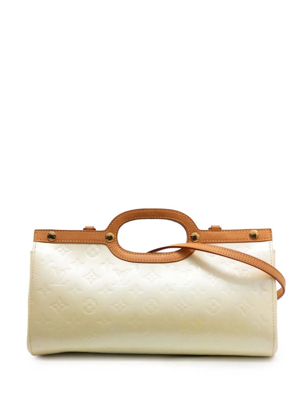 Pre-owned Louis Vuitton 2006 Monogram Vernis Roxbury Drive Satchel In Yellow