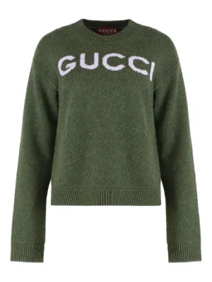 GUCCI ミントグリーン ロゴセーター XS GUCCI グッチ セーター ウール レディース 中古 – 【公式