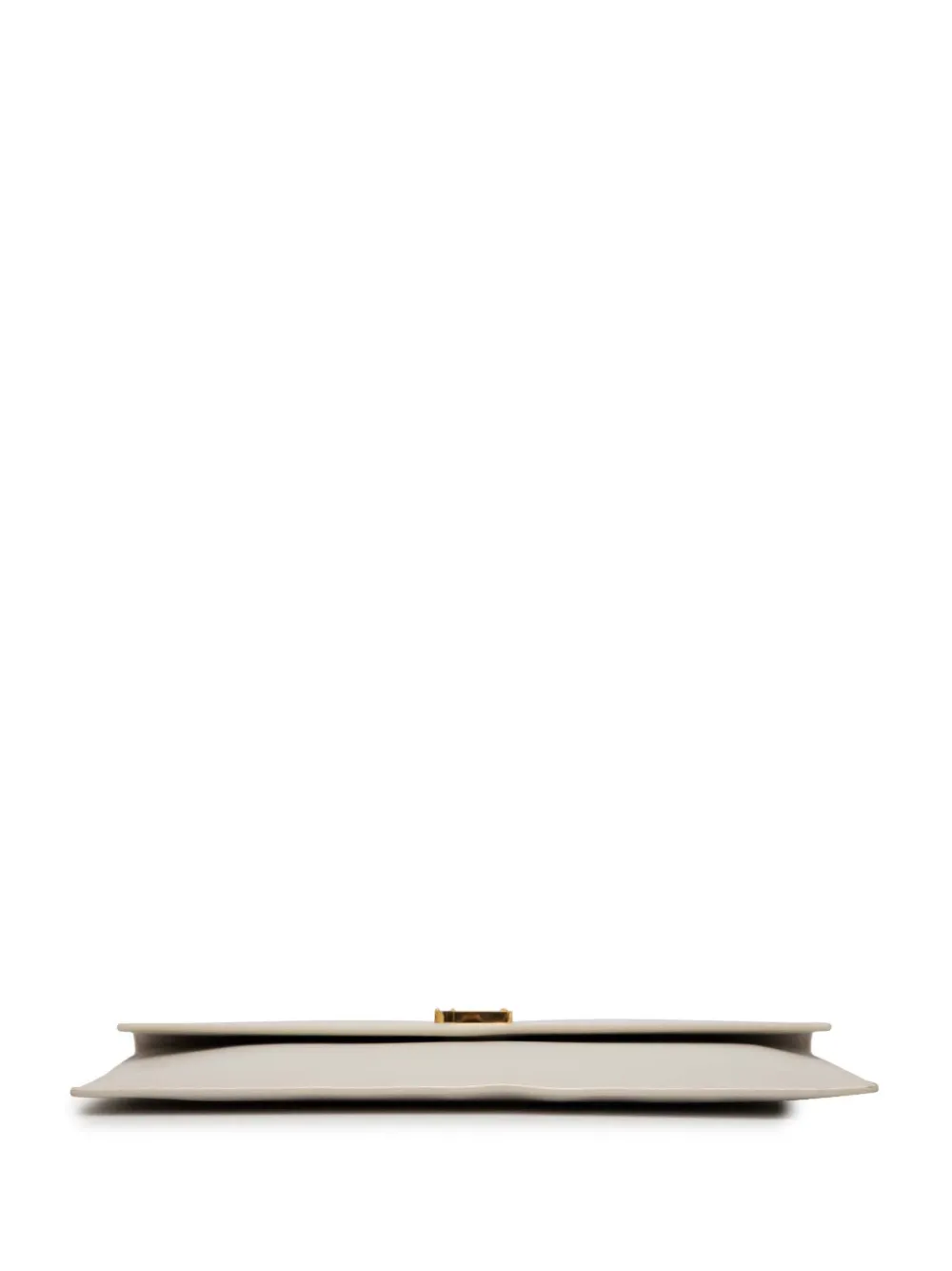 Pre-owned Saint Laurent 2013-2025 Grain De Poudre Uptown Pouch Clutch Bag In White