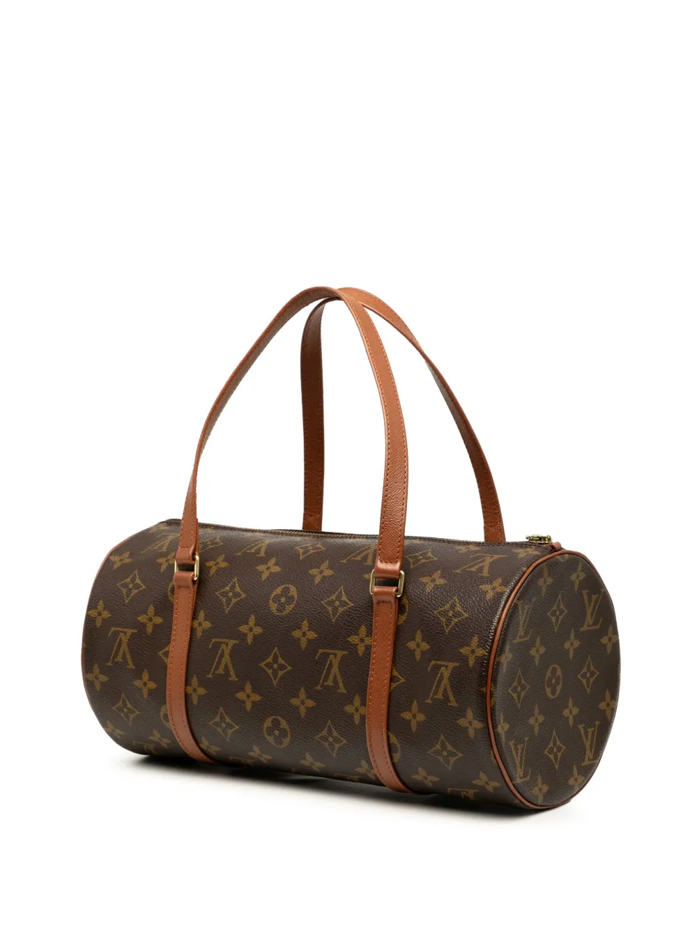 Pre-owned Louis Vuitton 1997 Monogram Papillon 30 Handbag In Brown