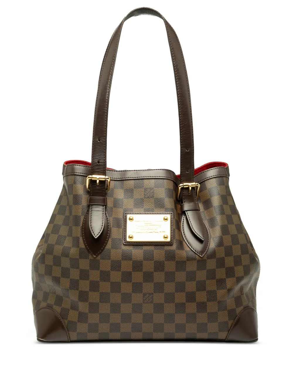 Louis Vuitton Pre-Owned 2008 ダミエ エベヌ ハムステッド MM トートバッグ - ブラウン Louis Vuitton Pre-Owned 2008 ダミエ エベヌ ハムステッド MM トートバッグ - ブラウン