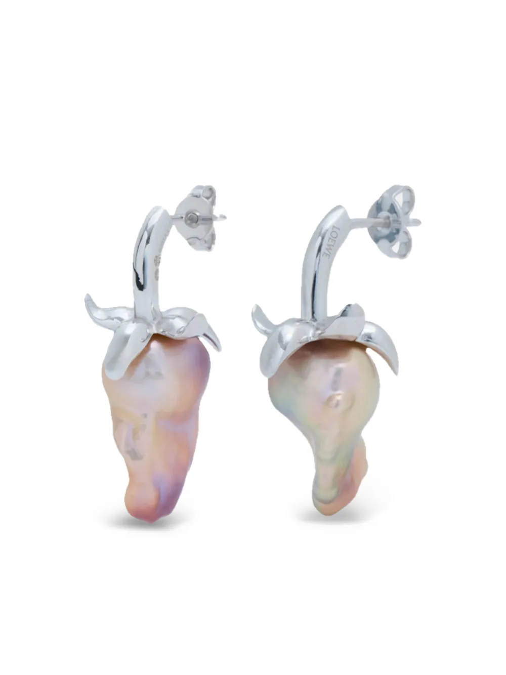 LOEWE Strawberry sterling silver pearl earrings - Argento