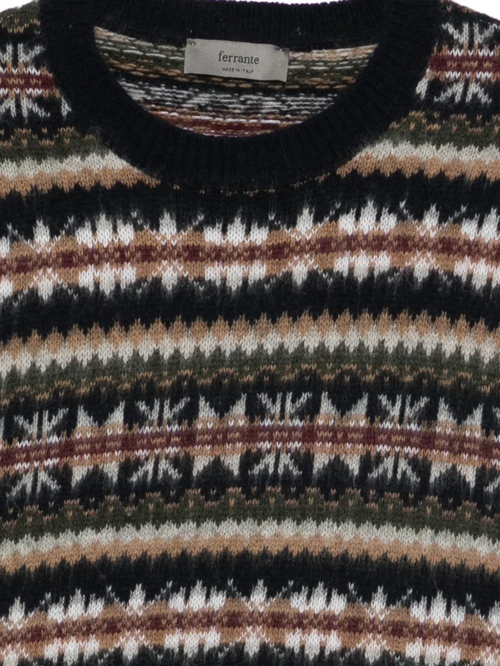  Ferrante Patterned Round-neck Sweater - Black 