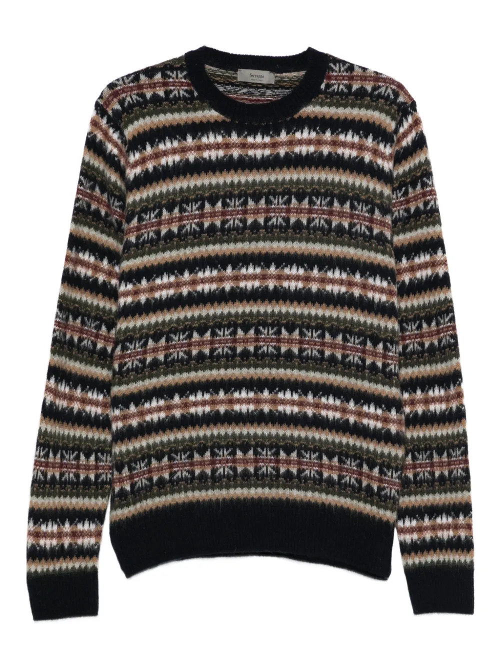 Ferrante patterned round-neck sweater | Black | Image 1
