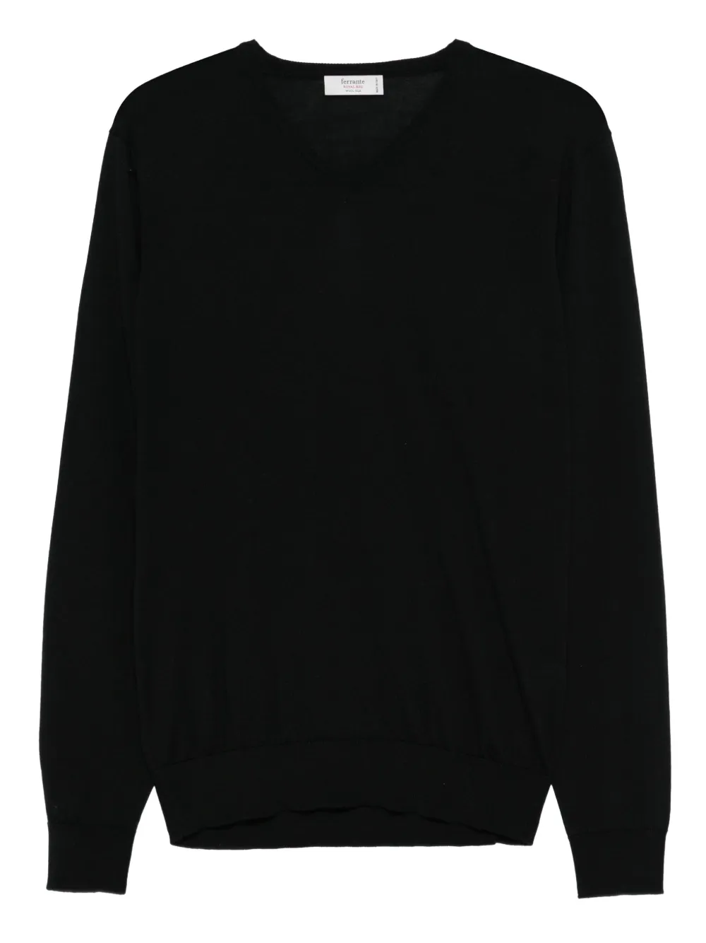 Ferrante Trui met V-hals | Zwart | Image 1