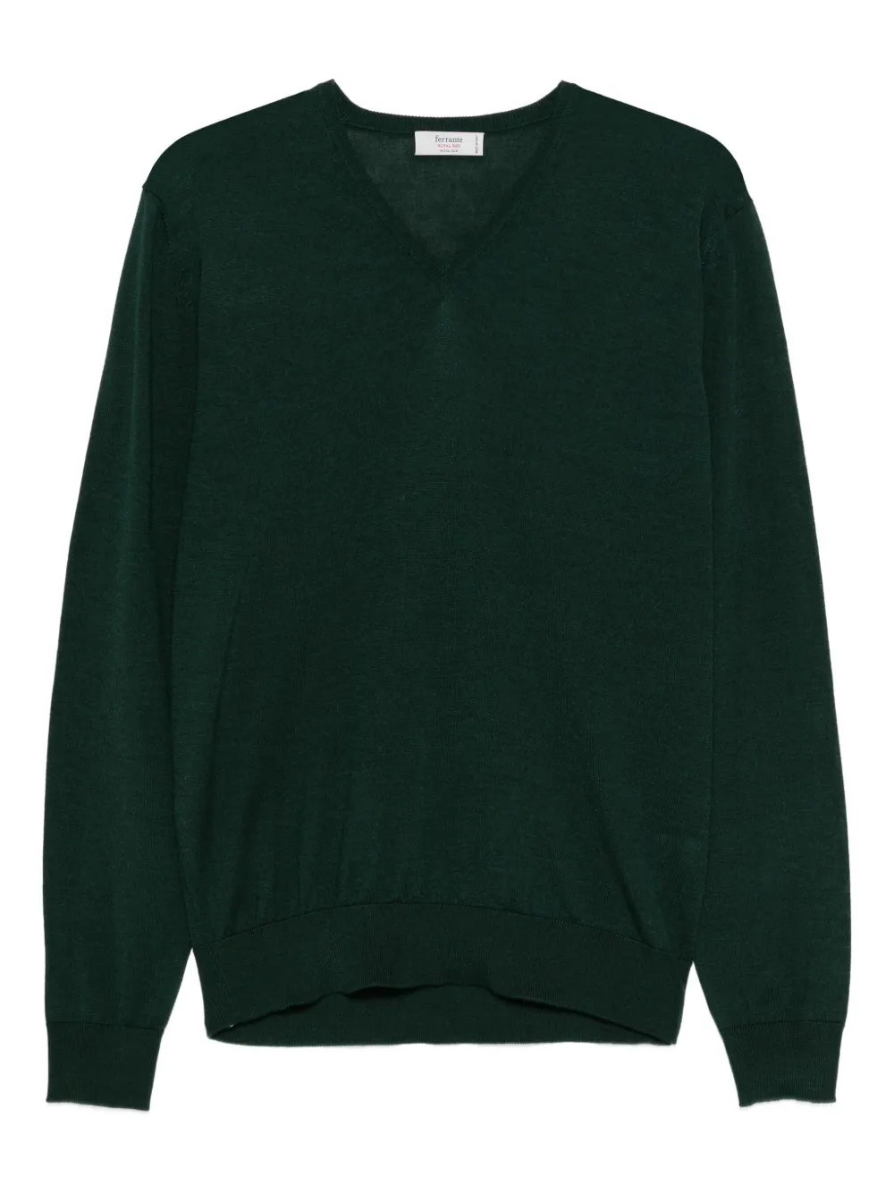 Ferrante Trui met V-hals | Groen | Image 1