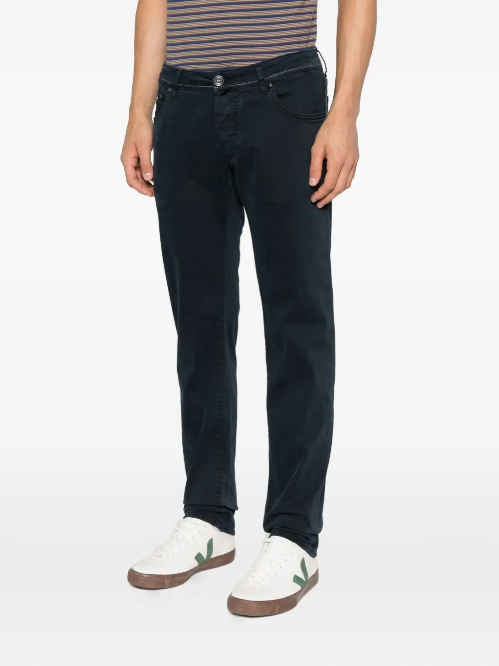 Jacob Cohën Jeans met studs Blauw