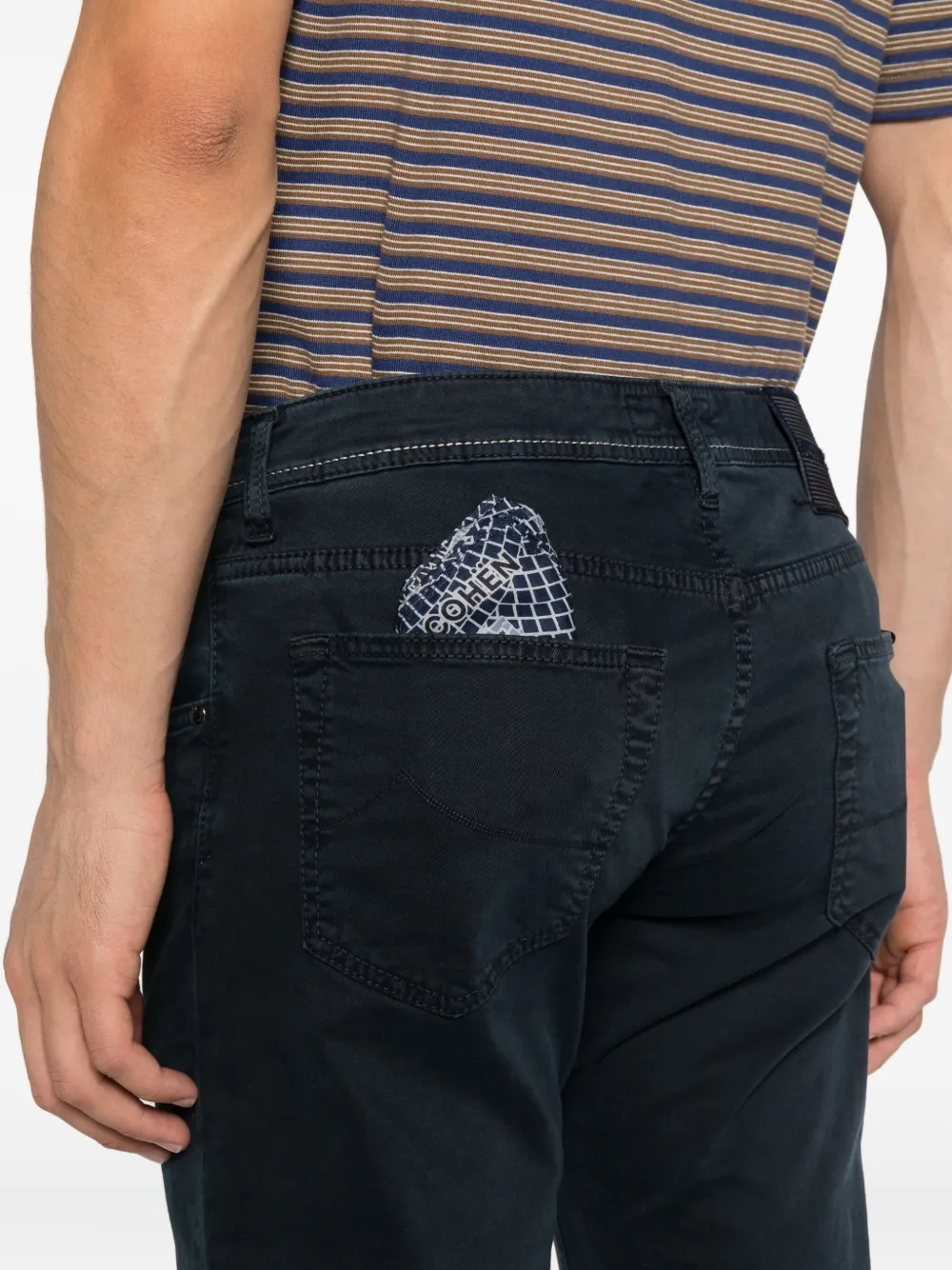 Jacob Cohën Jeans met studs Blauw