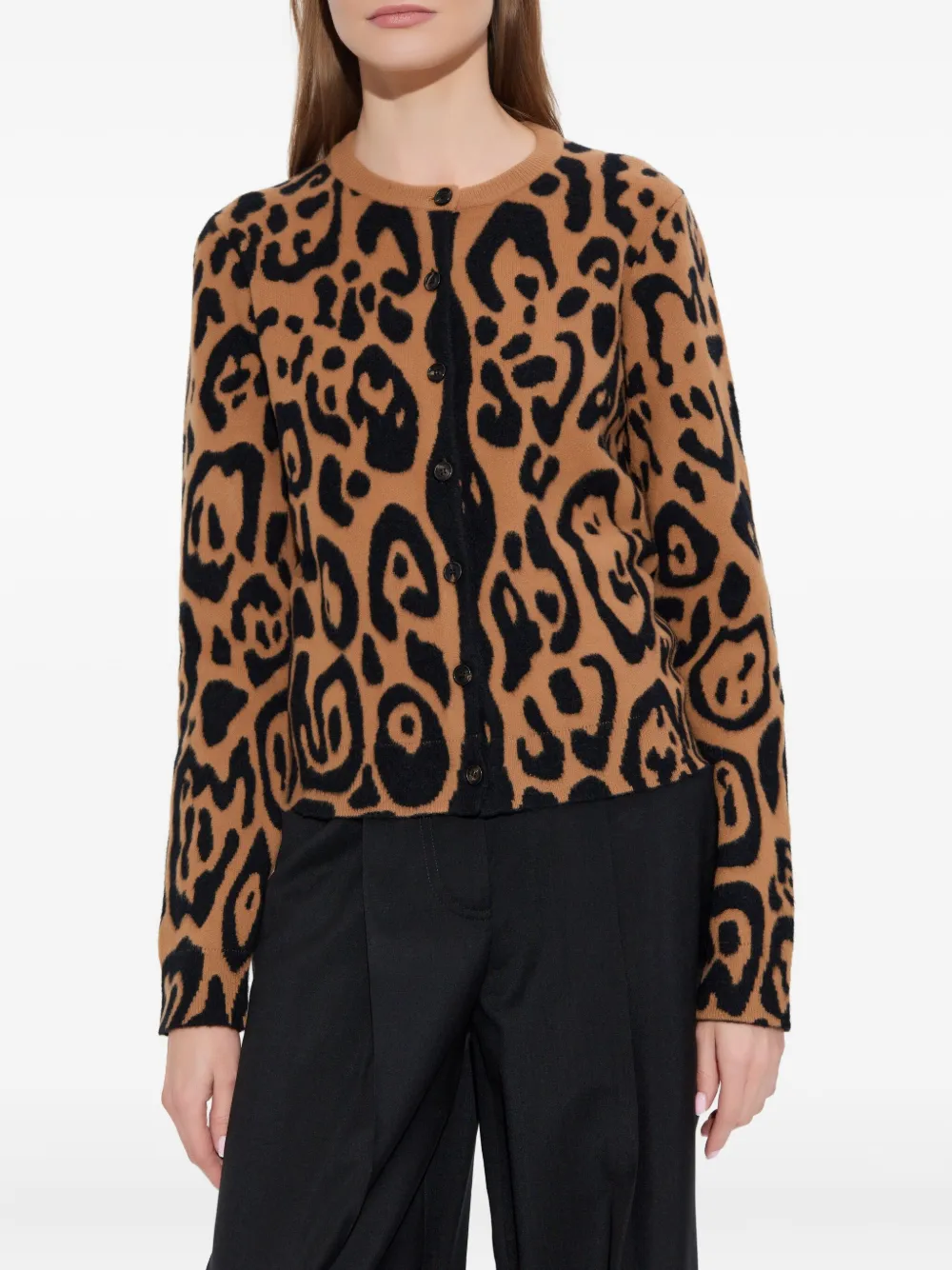 FENDI Vest met dierenprint Bruin