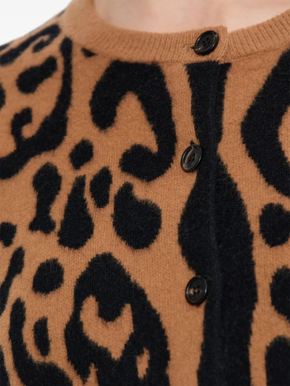 FENDI Vest met dierenprint Bruin