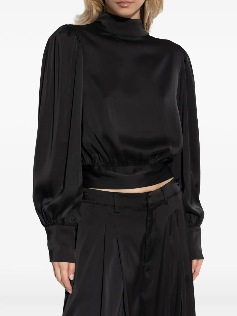 Tie-Detail Long-Sleeve Top