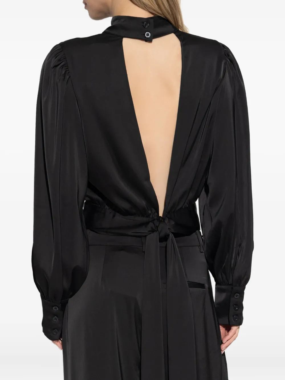 Tie-Detail Long-Sleeve Top