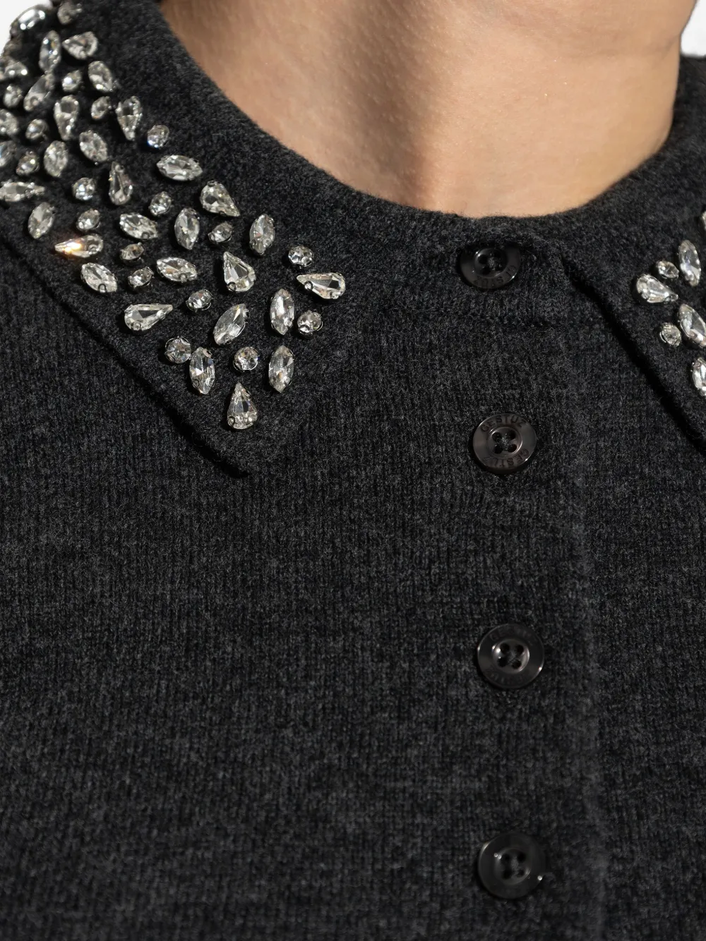 Gestuz Top met verfraaide kraag Grijs