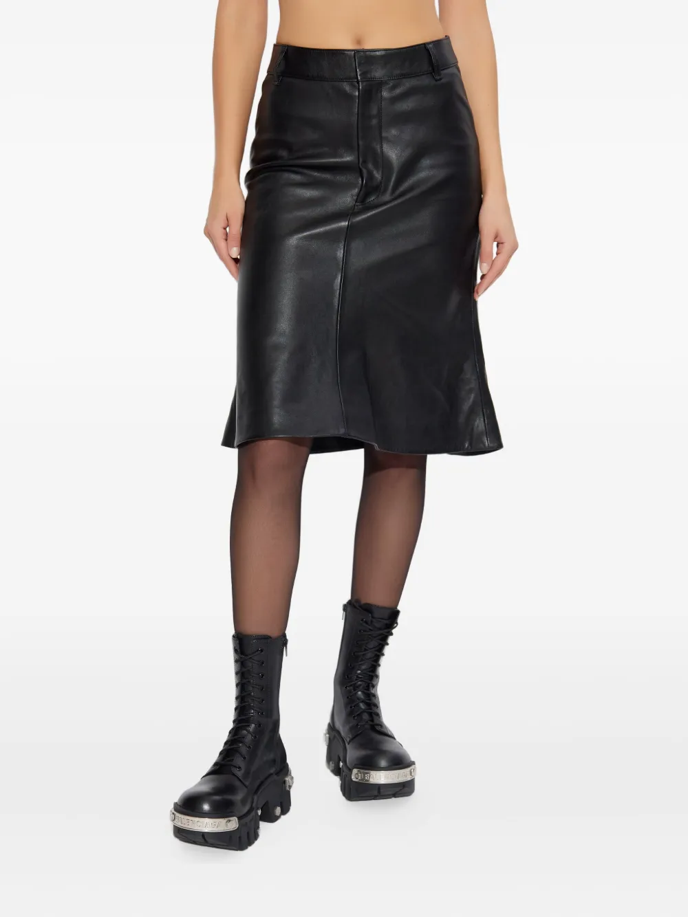 Balenciaga Leren rok Zwart