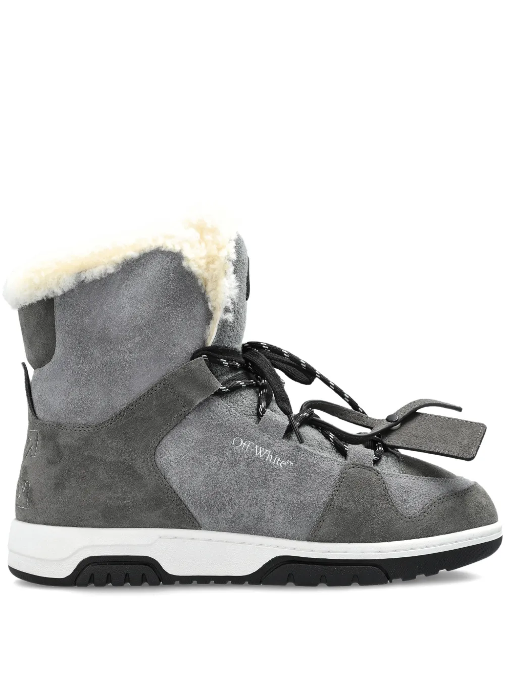 Off-White hi-tops lace-up sneakers | Grey | Image 1