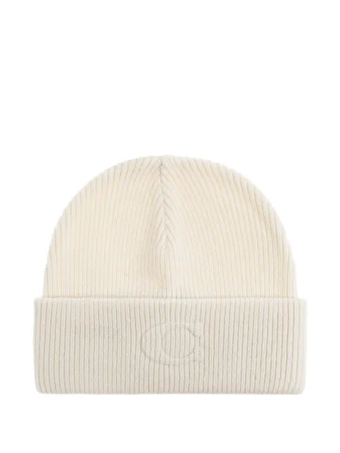 Coach embossed beanie hat