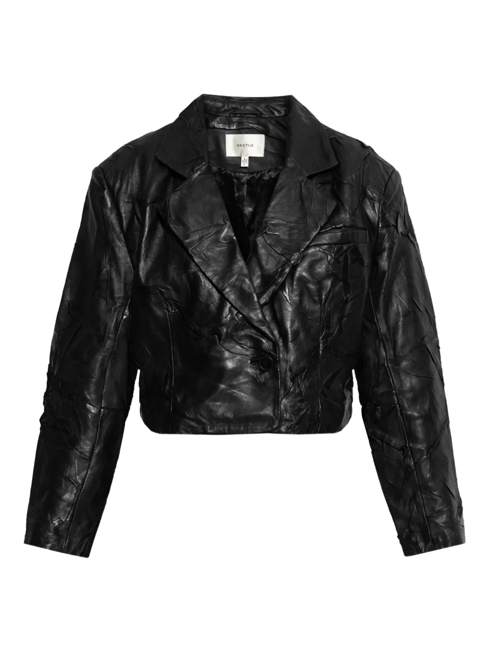 Gestuz Leather Jacket In Black