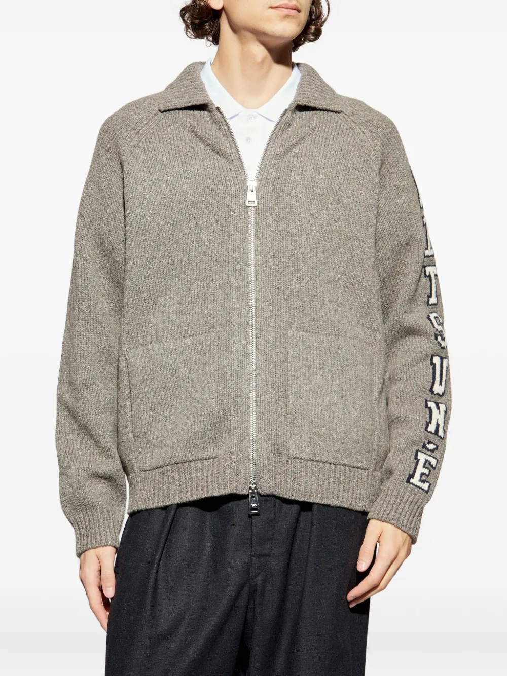 Maison Kitsuné Vest met rits Grijs