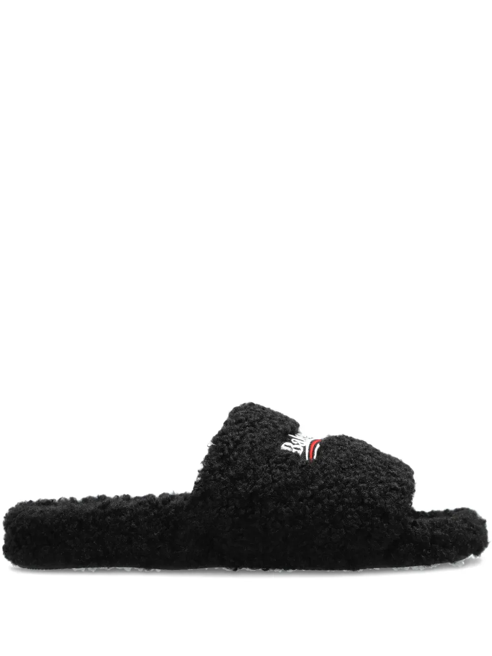 Balenciaga Pantoletten mit Logo-Stickerei - Schwarz