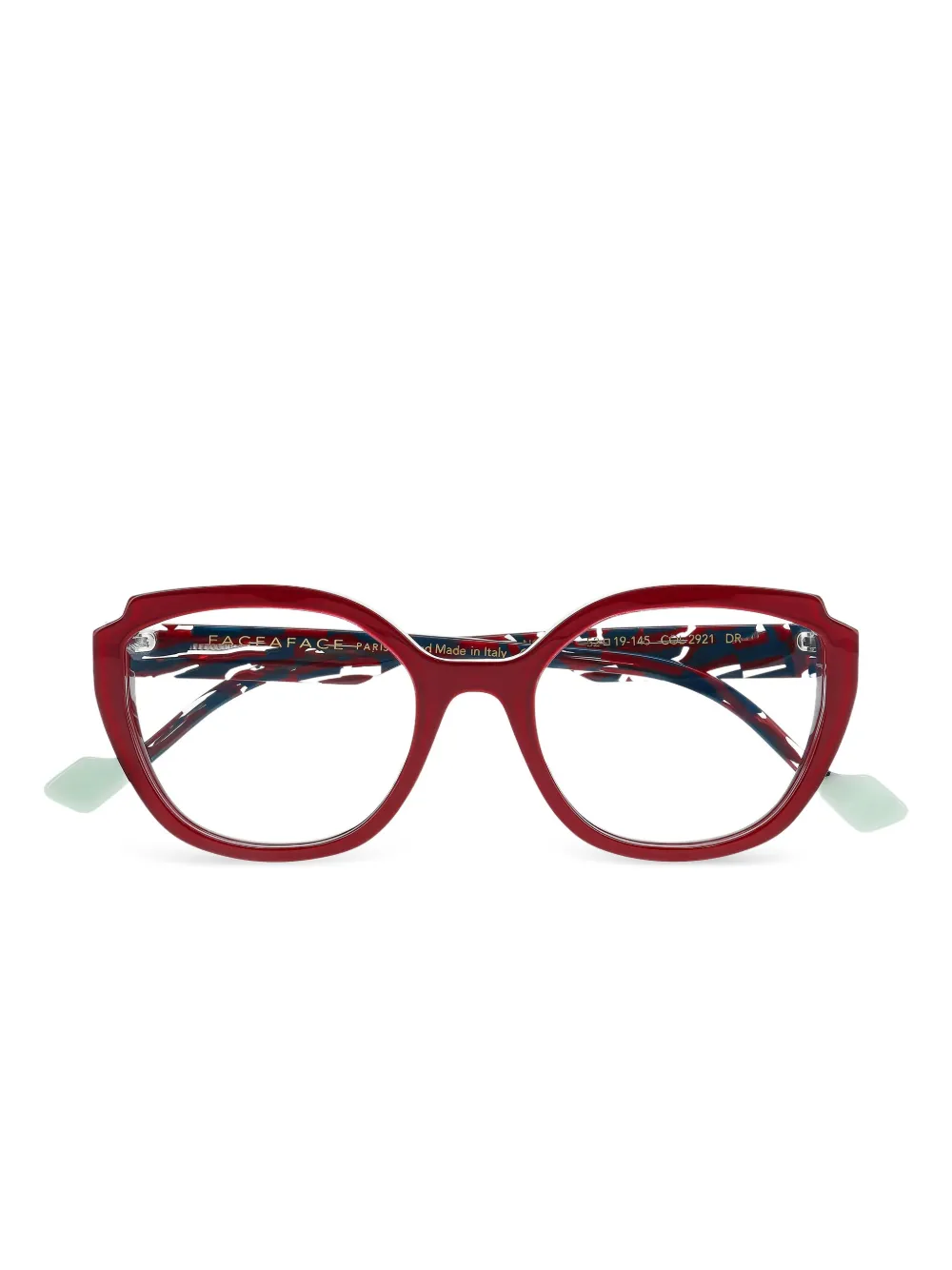 Face À Face geometric-frame Nooks1 glasses | Red | Image 1