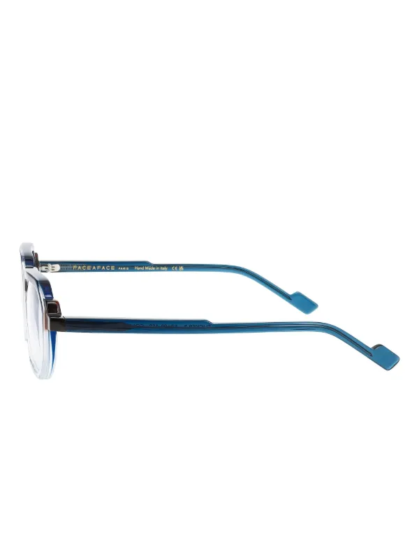 Face À Face geometric-frame Flicker2 Glasses | Blue | FARFETCH RO