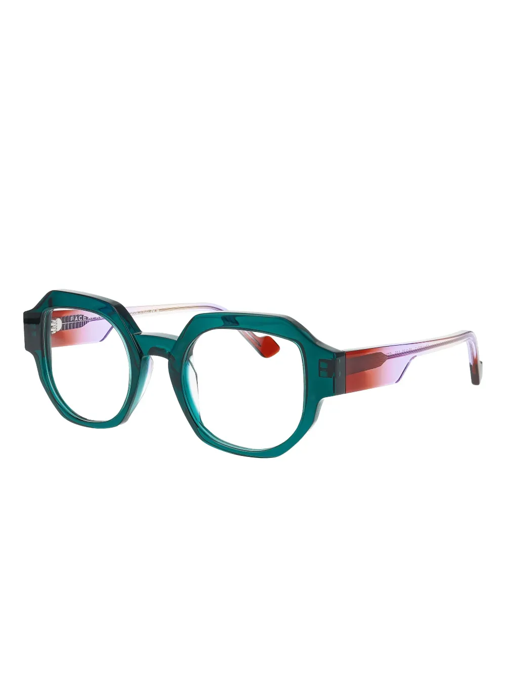 Face À Face Geometric-frame Glasses In Green