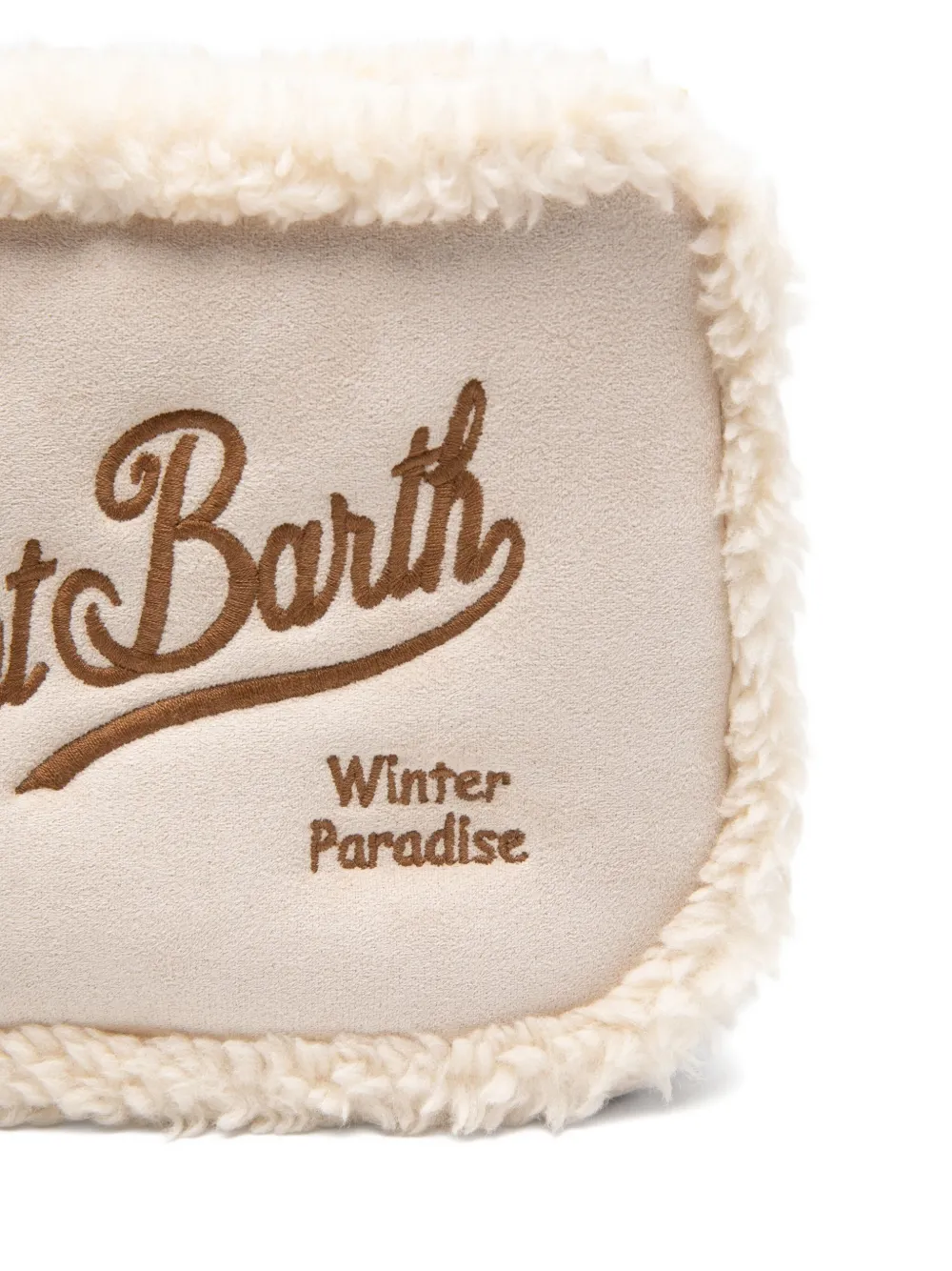 Mc2 Saint Barth Aline Textured Clutch Bag In Neutral