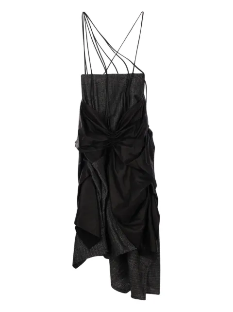Yohji Yamamoto ruched midi skirt